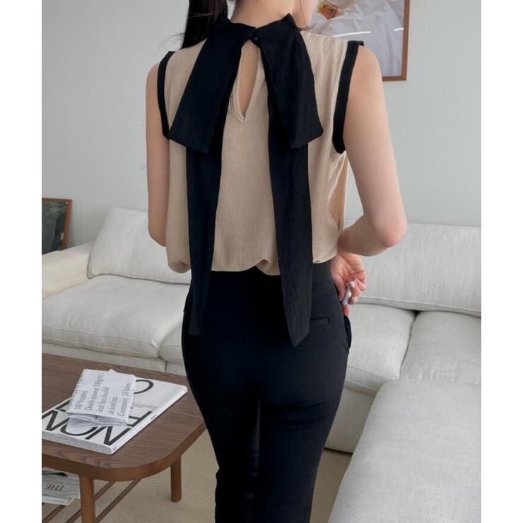 ハイネック バックリボン ノースリーブトップス | Bifrost | 詳細画像9 