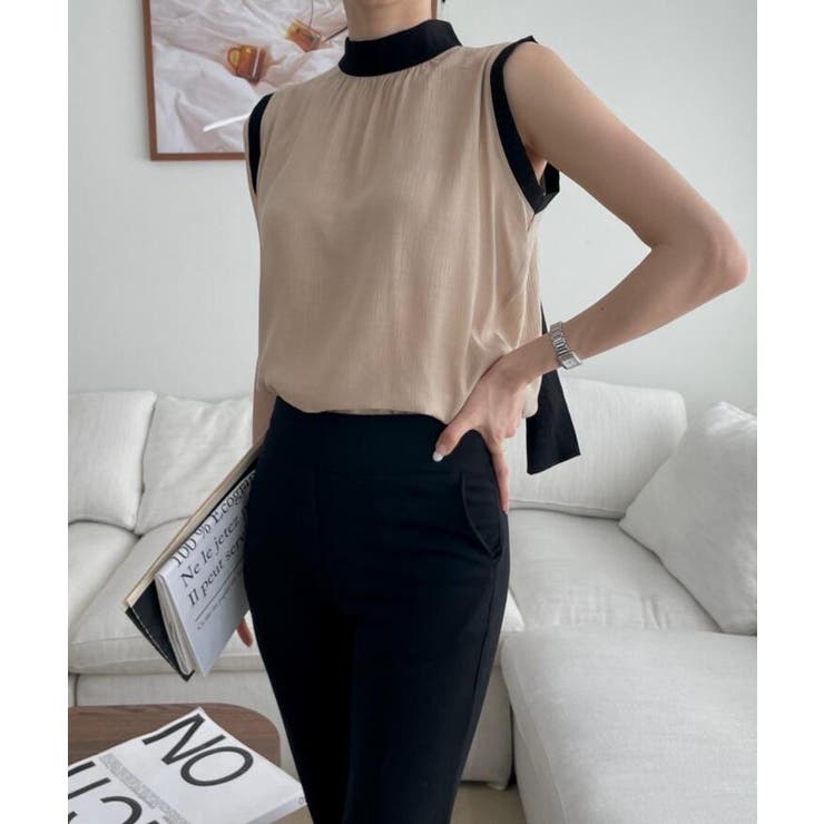 ハイネック バックリボン ノースリーブトップス | Bifrost | 詳細画像12 