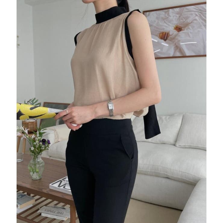 ハイネック バックリボン ノースリーブトップス | Bifrost | 詳細画像16 