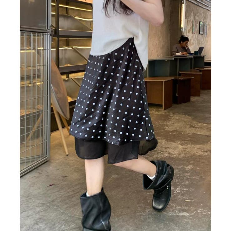 シースルー レイヤード ドットスカート | Bifrost | 詳細画像4 