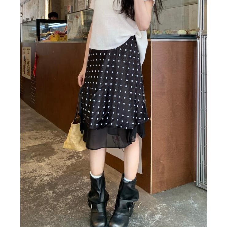 シースルー レイヤード ドットスカート | Bifrost | 詳細画像5 