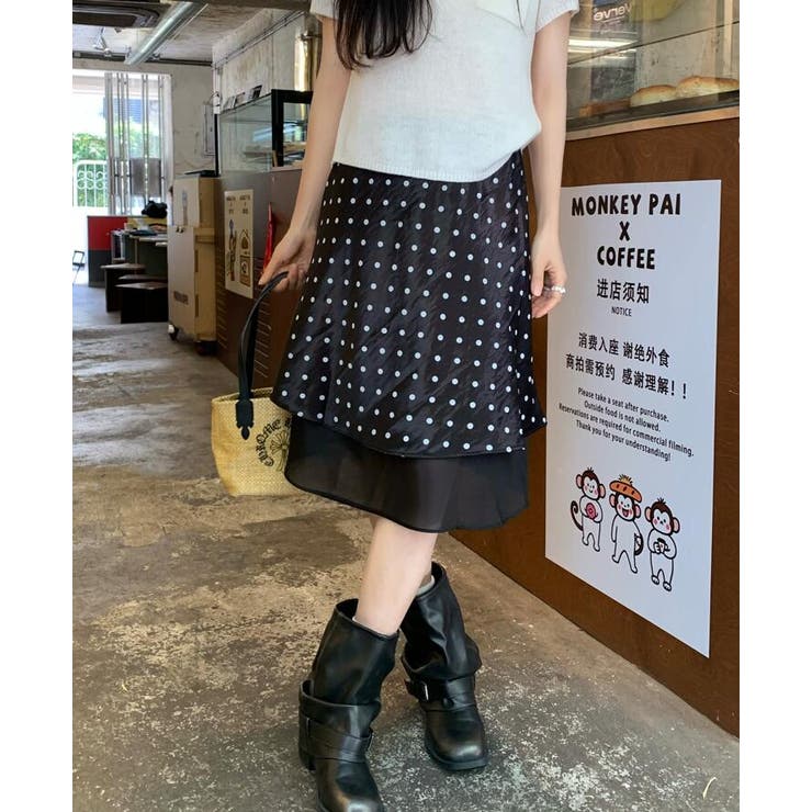 シースルー レイヤード ドットスカート | Bifrost | 詳細画像7 