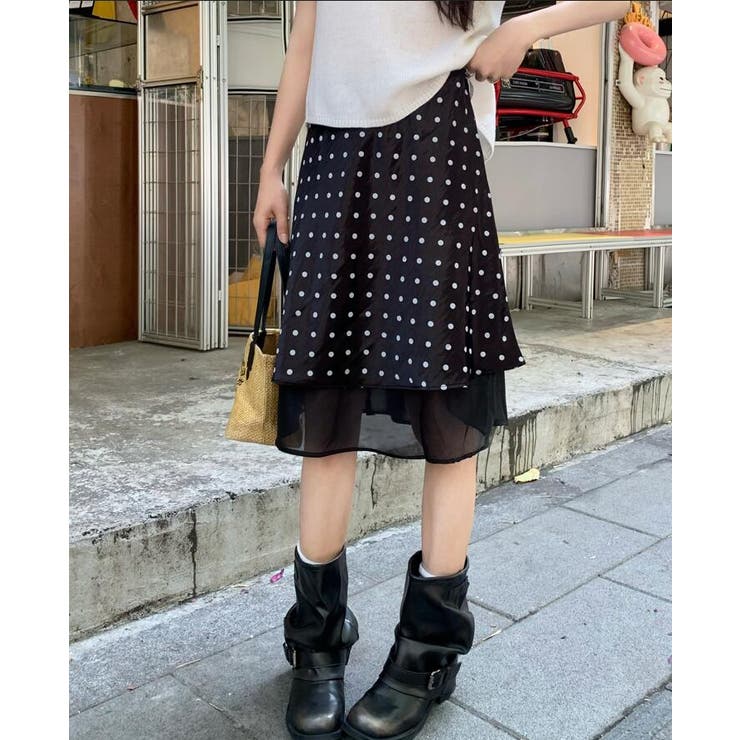 シースルー レイヤード ドットスカート | Bifrost | 詳細画像8 