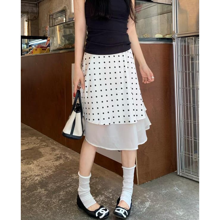 シースルー レイヤード ドットスカート | Bifrost | 詳細画像9 