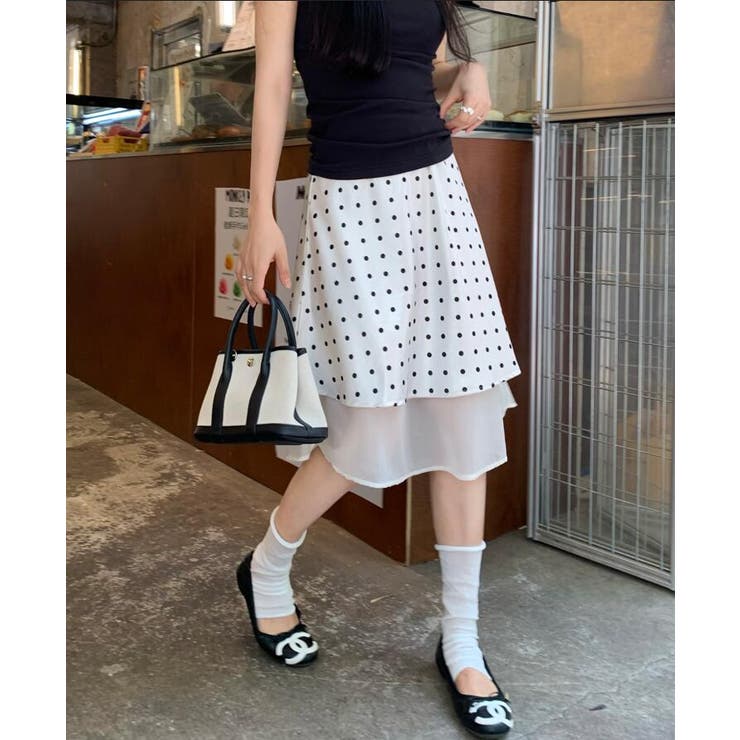 シースルー レイヤード ドットスカート | Bifrost | 詳細画像10 