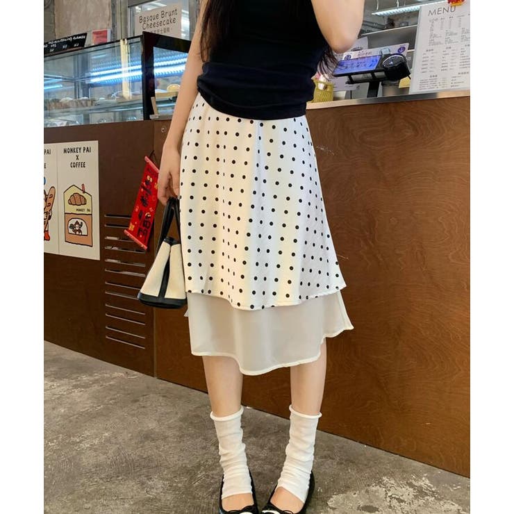 シースルー レイヤード ドットスカート | Bifrost | 詳細画像13 