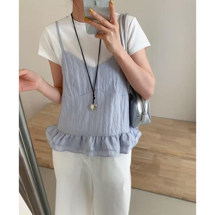 ブルー | ダブルフリル キャミソール | Bifrost