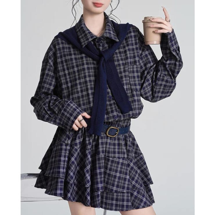 チェック柄 ティアードワンピース | Bifrost | 詳細画像7 