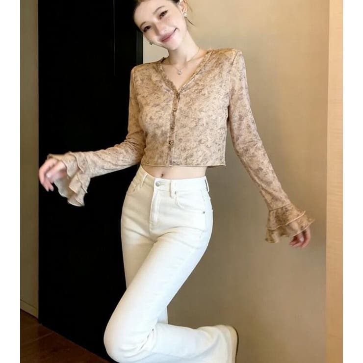 アンティークフラワー フリルカフス ブラウス | Bifrost | 詳細画像1 