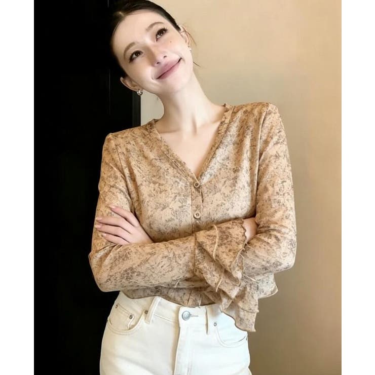 アンティークフラワー フリルカフス ブラウス | Bifrost | 詳細画像4 