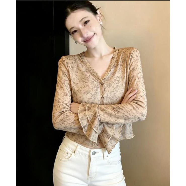 アンティークフラワー フリルカフス ブラウス | Bifrost | 詳細画像5 