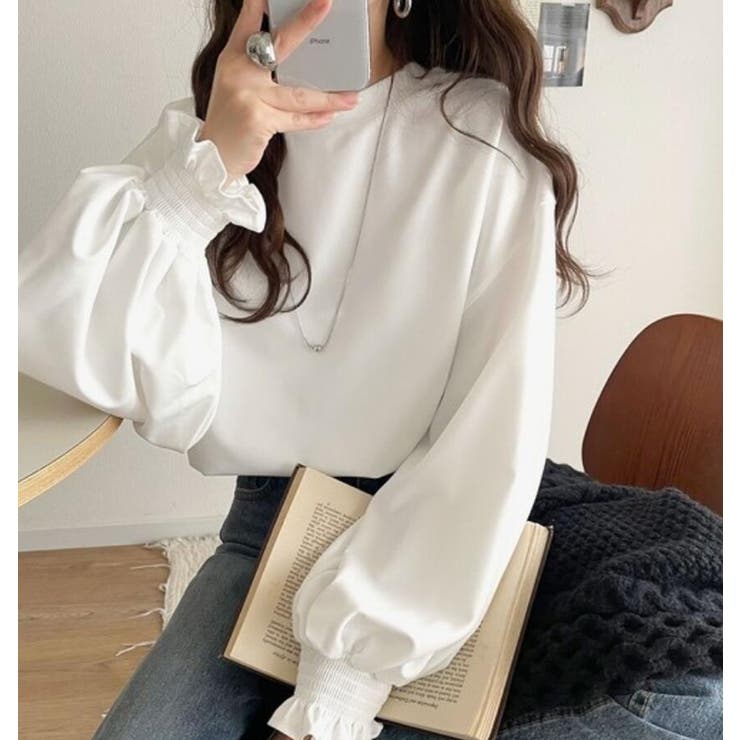 パフスリーブ フリルカフス ロング T シャツ | Bifrost | 詳細画像1 