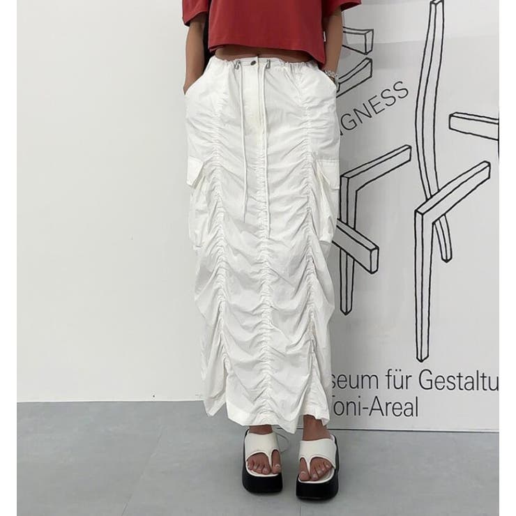 シャーリング カーゴマキシスカート | Bifrost | 詳細画像5 