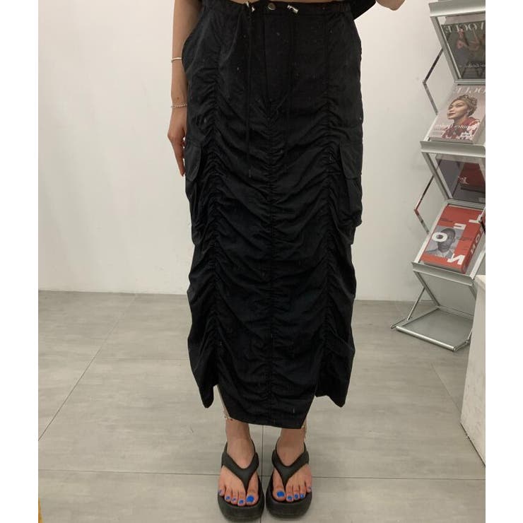 シャーリング カーゴマキシスカート | Bifrost | 詳細画像11 