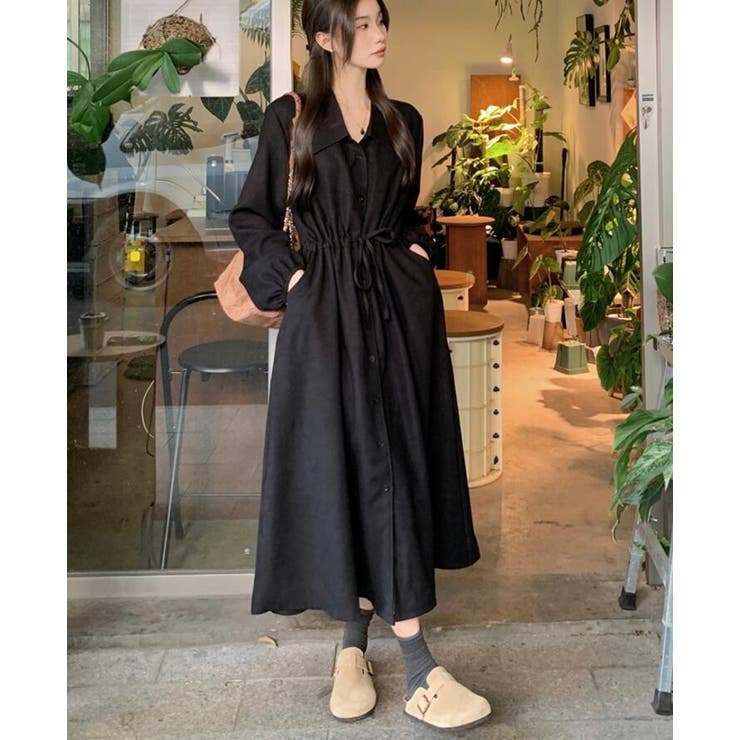 ドローコード ロングシャツワンピース | Bifrost | 詳細画像1 