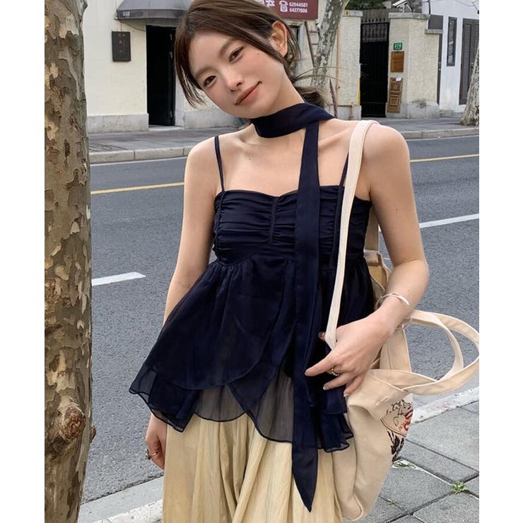 チョーカーリボン ティアード キャミソール | Bifrost | 詳細画像2 