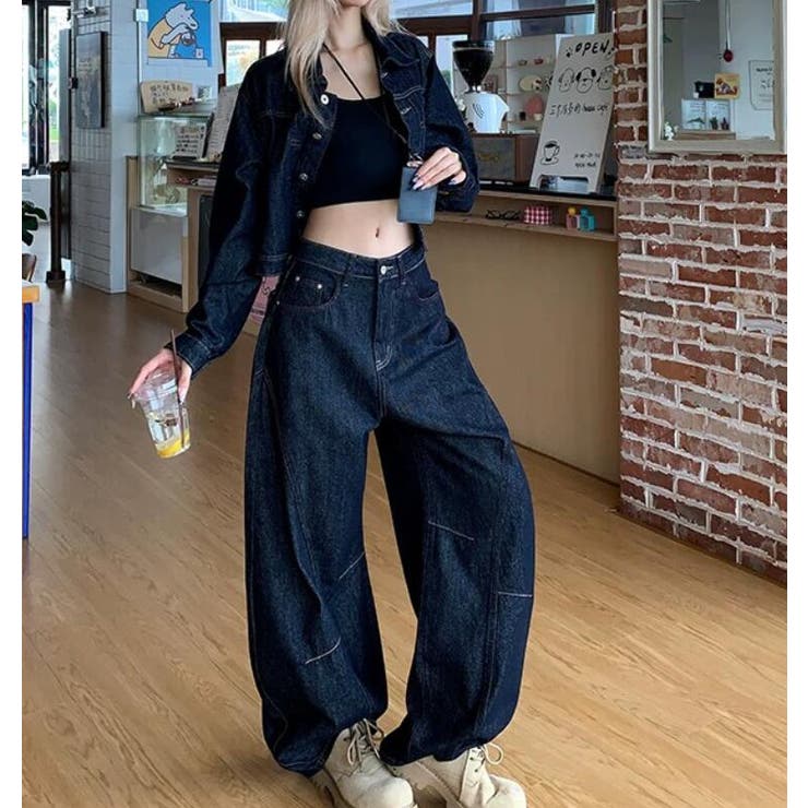 クロップド デニムジャケット ワイドパンツ セットアップ | Bifrost | 詳細画像6 