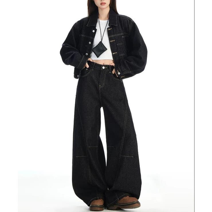 クロップド デニムジャケット ワイドパンツ セットアップ | Bifrost | 詳細画像10 