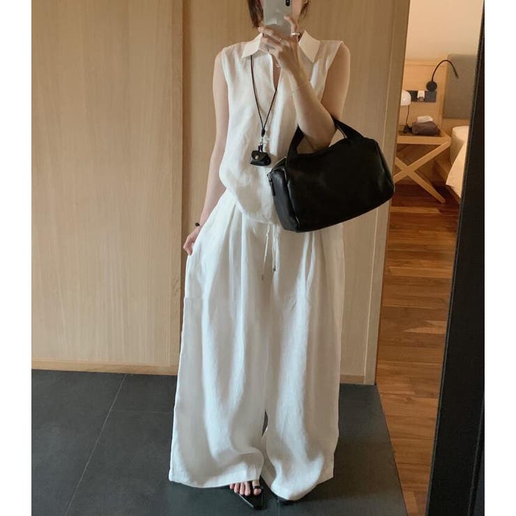 ノースリーブ シャツ ワイドパンツ セットアップ | Bifrost | 詳細画像7 