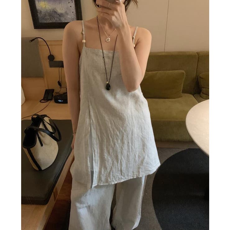 オフホワイト | キャミトップス ワイドパンツ セットアップ | Bifrost