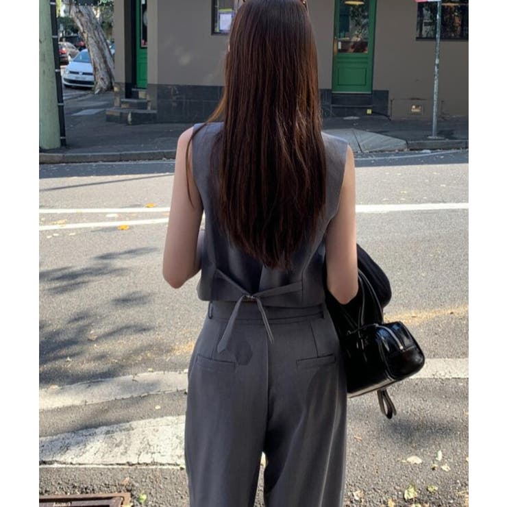 V ネック ベスト ワイドパンツ セットアップ | Bifrost | 詳細画像1 