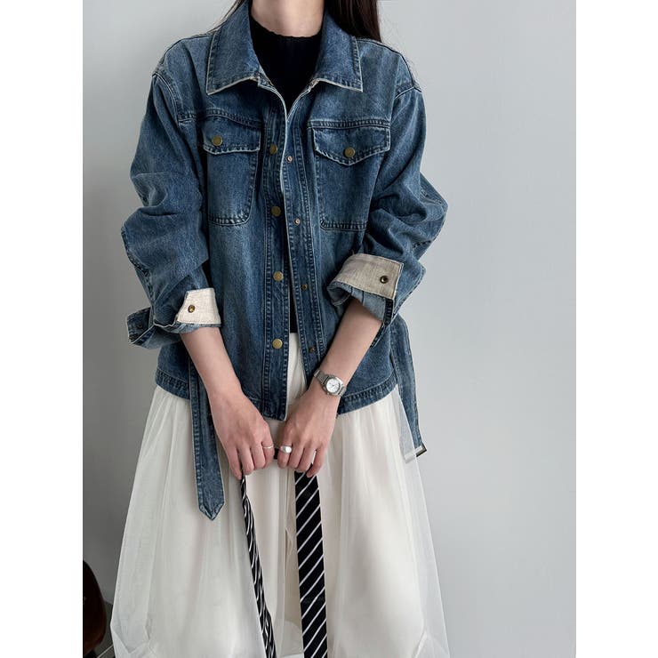 ベルト付き デニムジャケット | Bifrost | 詳細画像2 