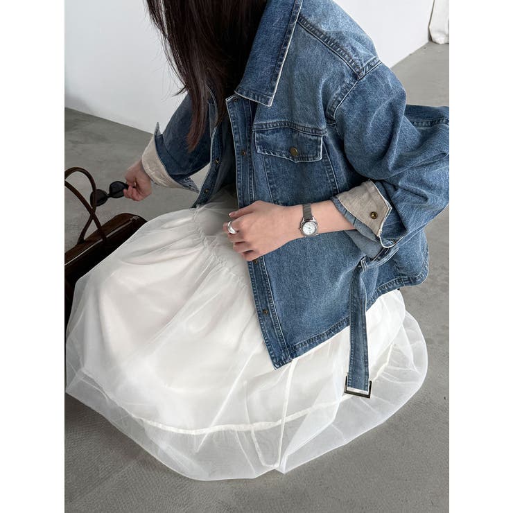 ベルト付き デニムジャケット | Bifrost | 詳細画像3 