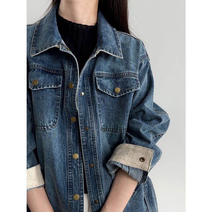 ベルト付き デニムジャケット | Bifrost | 詳細画像8 