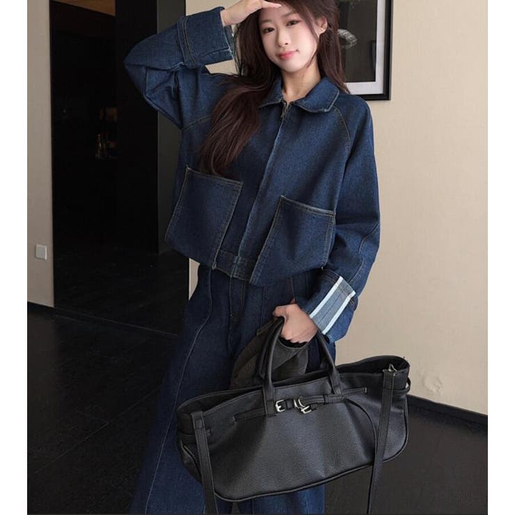 ジップアップ ジャケット ワイドパンツ デニムセットアップ | Bifrost | 詳細画像12 