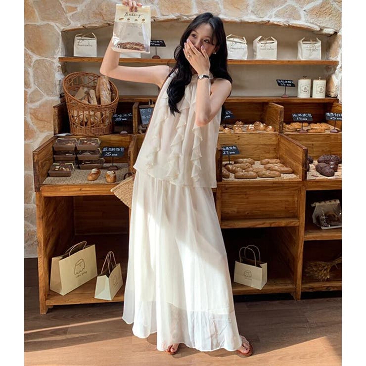 ベージュ | ホルターネック セットアップ | Bifrost