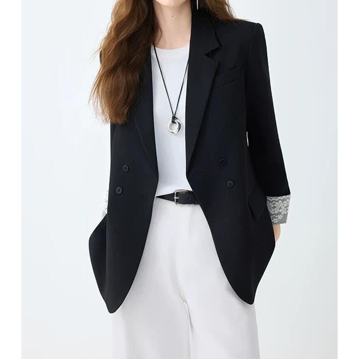 レースカフス ダブルブレスト テーラードジャケット | Bifrost | 詳細画像1 