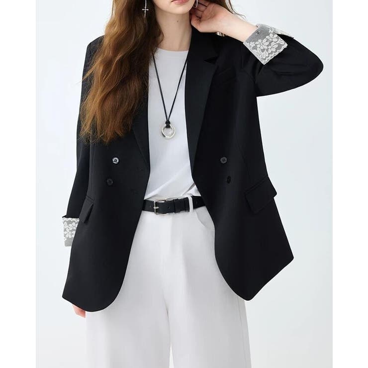 レースカフス ダブルブレスト テーラードジャケット | Bifrost | 詳細画像4 