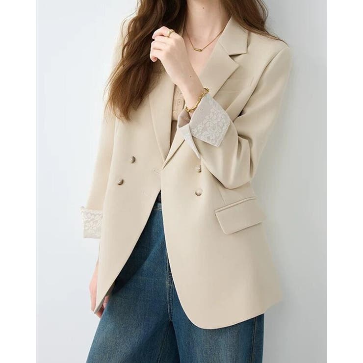 レースカフス ダブルブレスト テーラードジャケット | Bifrost | 詳細画像6 