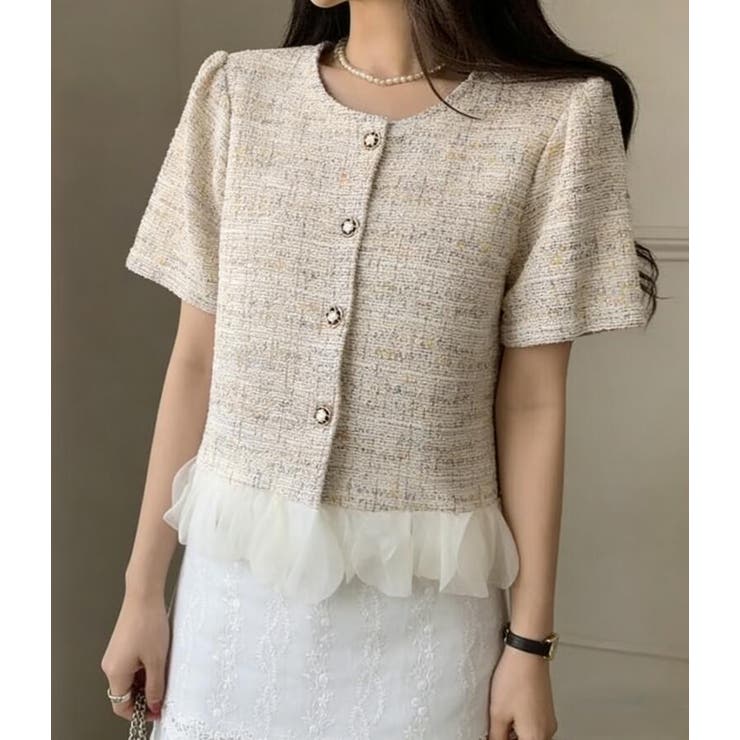 ツイード フリル ショートジャケット | Bifrost | 詳細画像3 