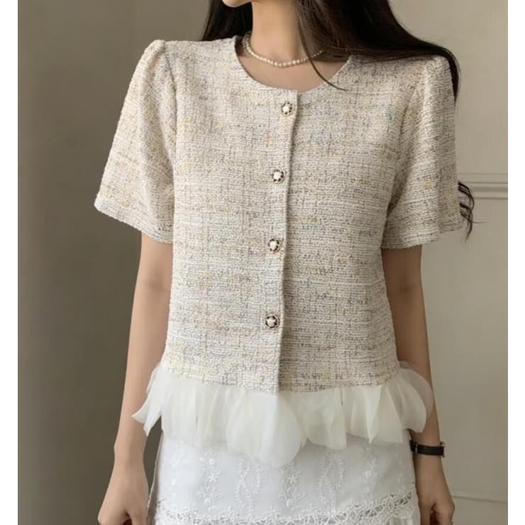 ツイード フリル ショートジャケット | Bifrost | 詳細画像4 