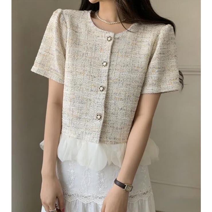 ツイード フリル ショートジャケット | Bifrost | 詳細画像6 