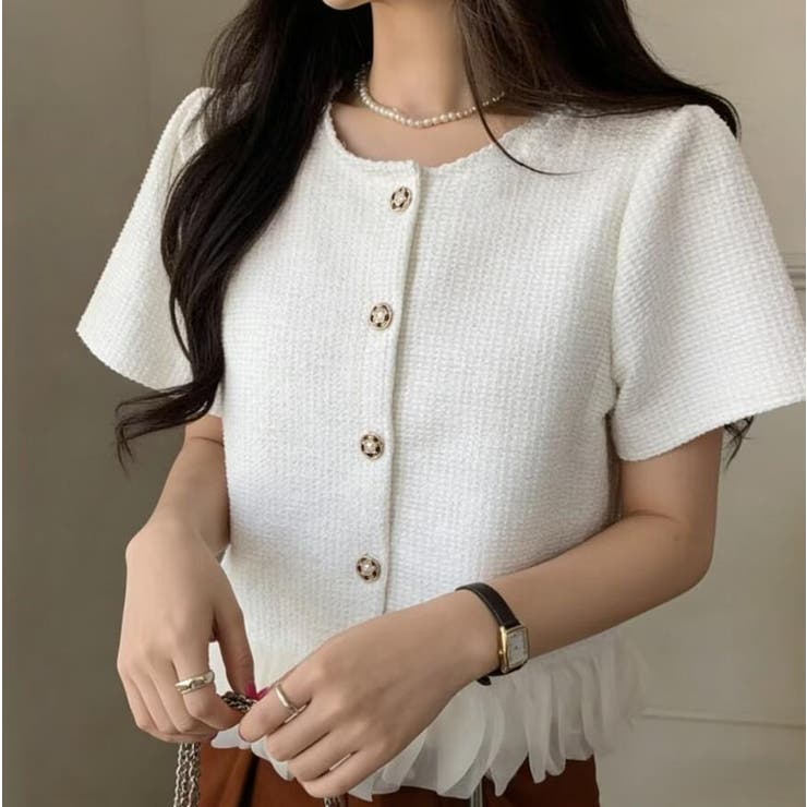 ツイード フリル ショートジャケット | Bifrost | 詳細画像12 