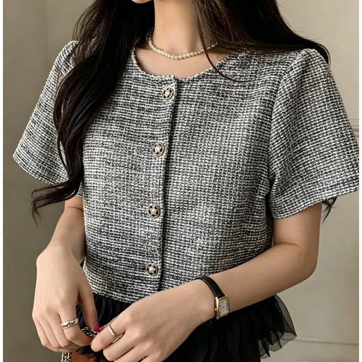 ツイード フリル ショートジャケット | Bifrost | 詳細画像13 