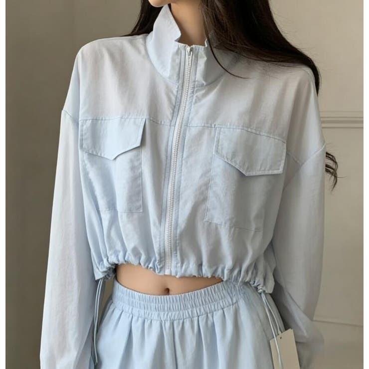 ブルー | ショート丈 シアーブルゾン | Bifrost