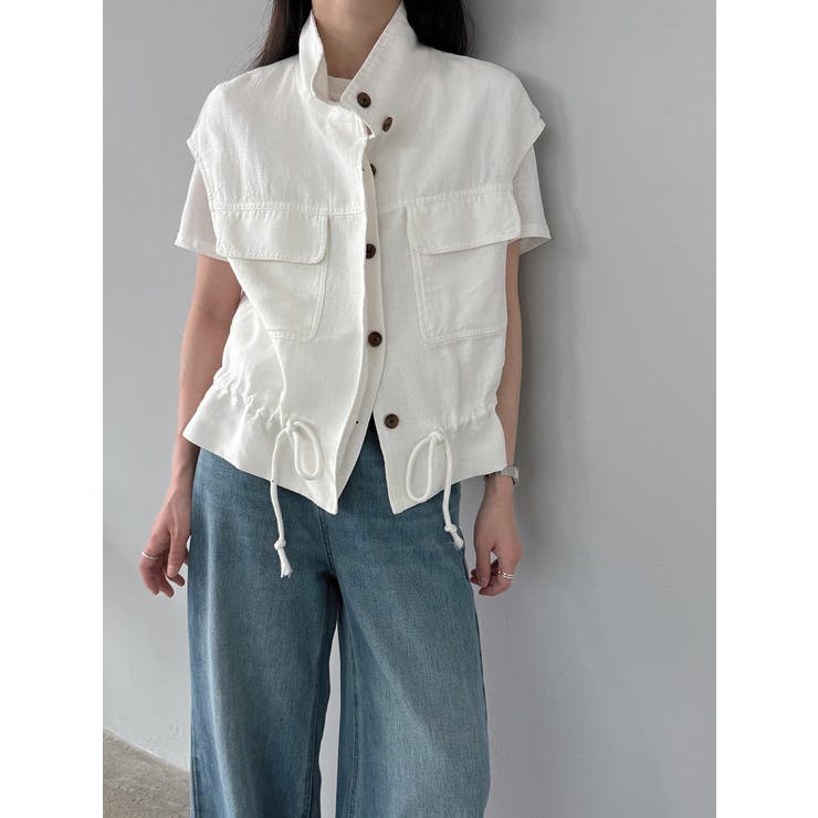 スタンドカラー ワークポケット ドローストベスト | Bifrost | 詳細画像7 