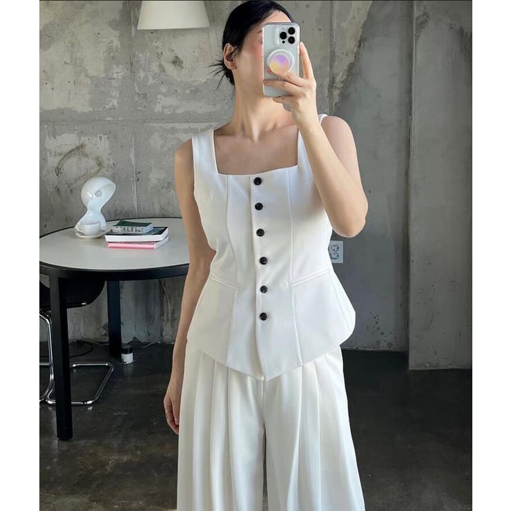ベスト、シャツ、パンツ　3点セット 楽天市場】パンツスーツ セットアップ 全2色 【ジャケット+ベスト+