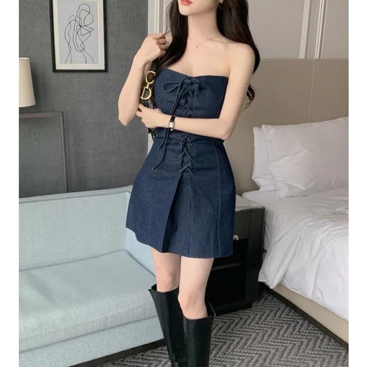 ブルー | ベアワンピース【韓国ファッション】 | Bifrost