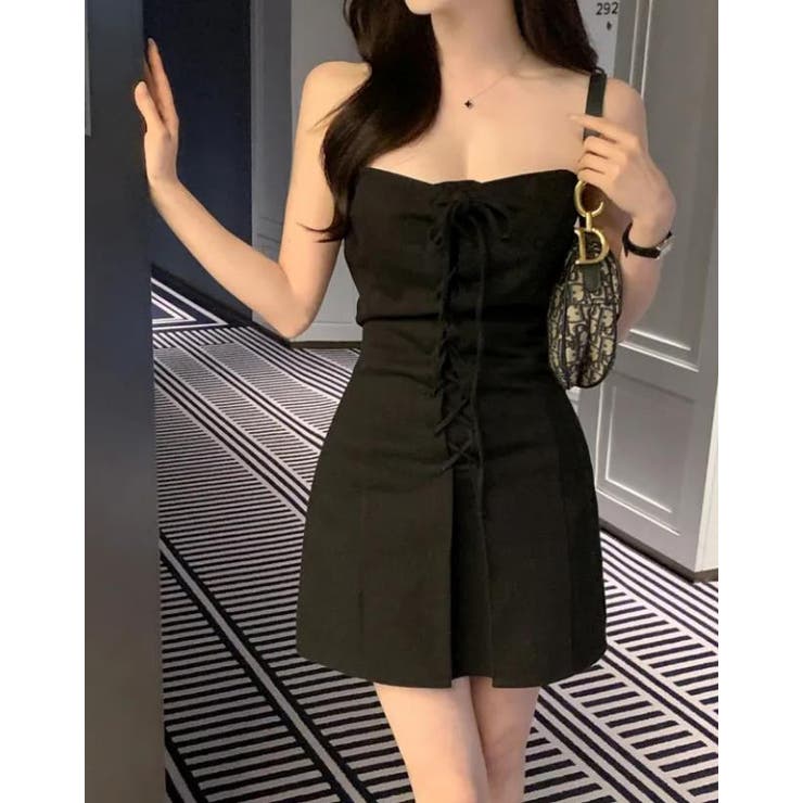 ブラック | ベアワンピース【韓国ファッション】 | Bifrost