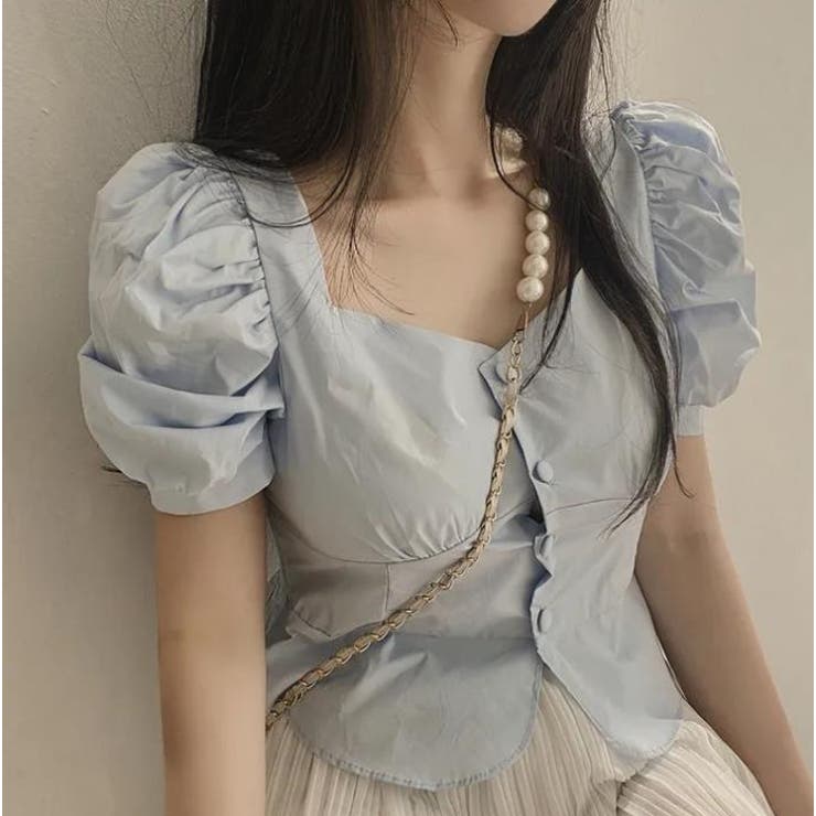 ブルー | ブラウス【韓国ファッション】 | Bifrost