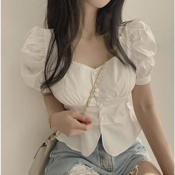 ホワイト | ブラウス【韓国ファッション】 | Bifrost