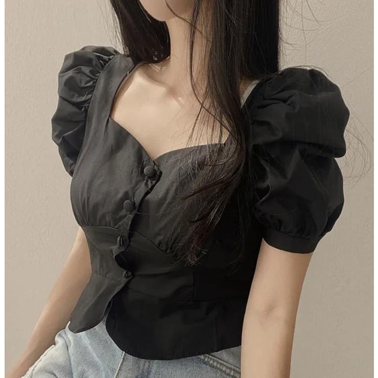 ブラック | ブラウス【韓国ファッション】 | Bifrost