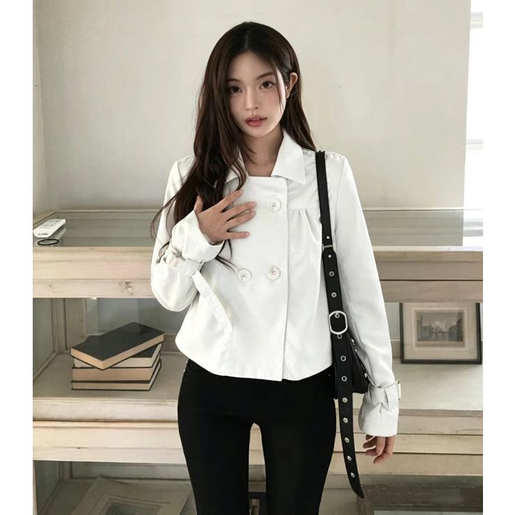 ホワイト | ショートコート【韓国ファッション】 | Bifrost