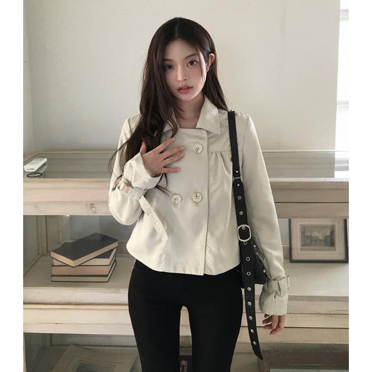 ベージュ | ショートコート【韓国ファッション】 | Bifrost