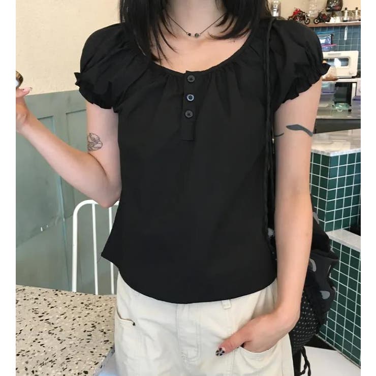 ブラック | Ｔシャツ【韓国ファッション】 | Bifrost