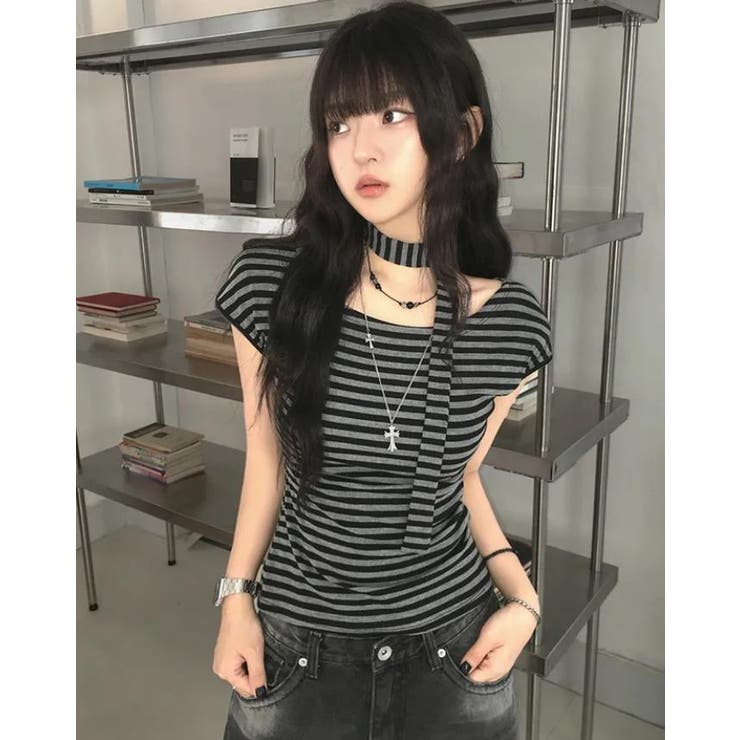グレー | Ｔシャツ【韓国ファッション】 | Bifrost